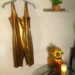 Bronze/goldish short jumpsuit spandex